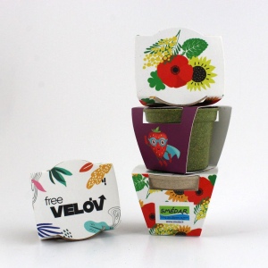 Kit plantation pot paille de riz de couleur 3