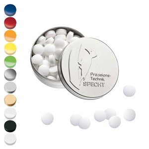 Boîte XS avec couvercle estampé avec pastilles à la menthe Stévia*, 18g