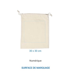 Pochon coton BIO FIDJI XL 155 - écru 3