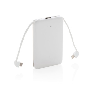 Batterie de secours 5000 mAh avec câbles intégrés 14
