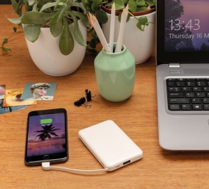 Batterie de secours 5000 mAh avec câbles intégrés 21