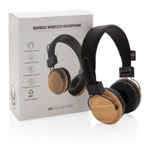 Casque audio sans fil en bambou 12