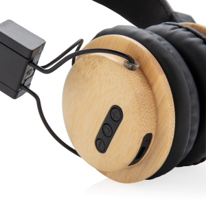 Casque audio sans fil en bambou 7