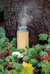 Bouteille isotherme en bambou à goulot large 11
