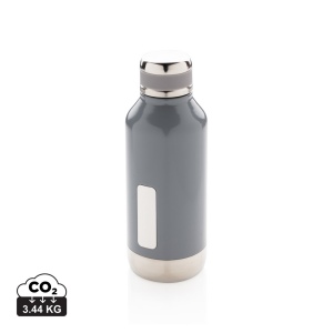 Bouteille étanche avec plaque