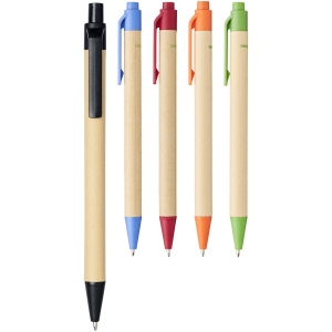 Stylo bille en carton recyclé et plastique de maïs Berk (encre noire) 34
