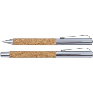 Parure de stylo bille et roller en liège Elmer 4