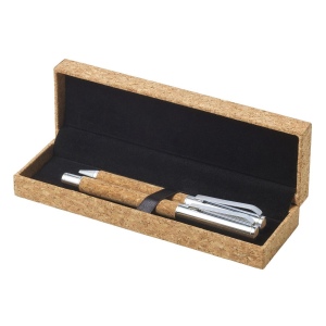 Parure de stylo bille et roller en liège Elmer 6