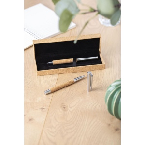 Parure de stylo bille et roller en liège Elmer 8