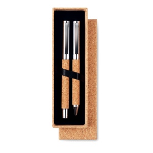 Stylo bille métal boîte liège - QUERCUS 3
