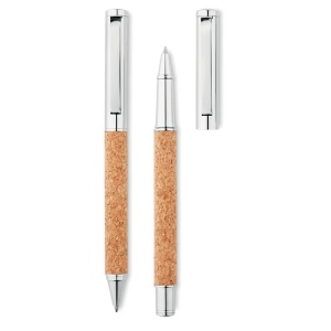 Stylo bille métal boîte liège - QUERCUS 5
