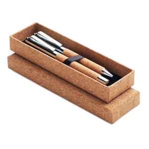 Stylo bille métal boîte liège - QUERCUS 2