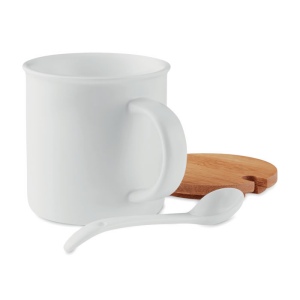 Mug porcelaine avec cuillère - KENYA 4