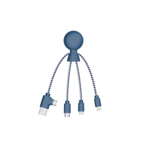 Mr Bio Short - Câble de charge multi-connecteurs Double entrée Type-C & USB 9
