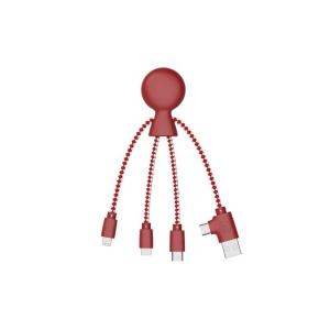 Mr Bio Short - Câble de charge multi-connecteurs Double entrée Type-C & USB 3