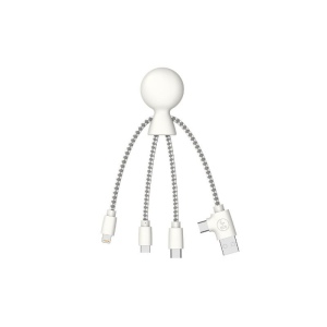 Mr Bio Short - Câble de charge multi-connecteurs Double entrée Type-C & USB 2