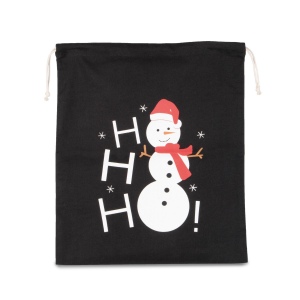 Sac coton à cordon motif bonhomme de neige 3