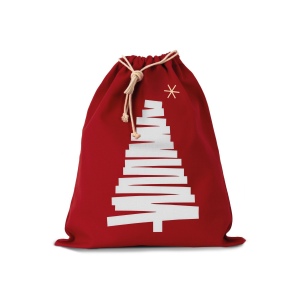 Sac coton à cordon motif sapin 4