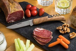 Couteau de pays 'Terroir', tire bouchon, olivier 8