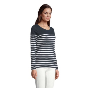 Tee-shirt femme manches longues rayé - MATELOT LSL WOMEN 17