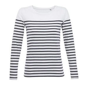 Tee-shirt femme manches longues rayé - MATELOT LSL WOMEN 21