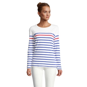 Tee-shirt femme manches longues rayé - MATELOT LSL WOMEN 4