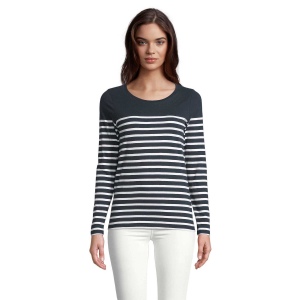 Tee-shirt femme manches longues rayé - MATELOT LSL WOMEN