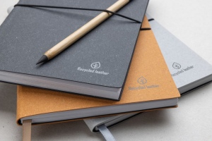 Carnet de notes A5 en cuir recyclé GRS 23