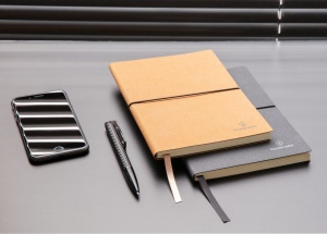Carnet de notes A5 en cuir recyclé GRS 24