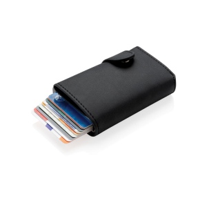 Porte-cartes anti RFID en aluminium et PU 3