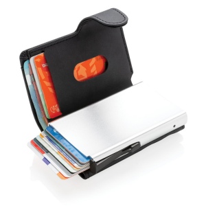 Porte-cartes anti RFID en aluminium et PU 4