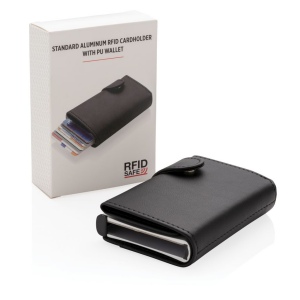 Porte-cartes anti RFID en aluminium et PU 11