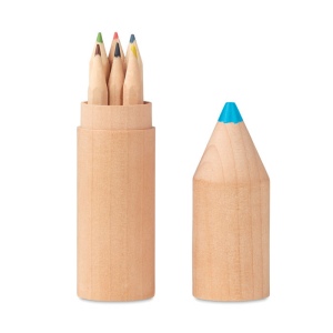 6 crayons dans un étui en bois - PETIT COLORET 3