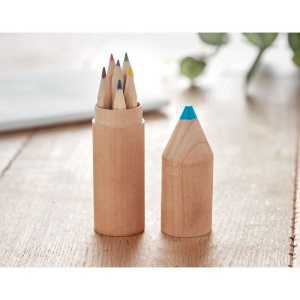 6 crayons dans un étui en bois - PETIT COLORET 4