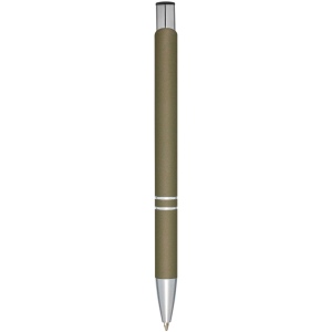 Stylo bille rétractable doux au toucher Moneta (encre noire) 21