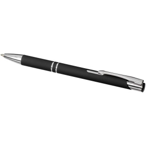 Stylo bille rétractable doux au toucher Moneta (encre noire) 25
