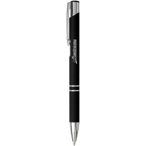 Stylo bille rétractable doux au toucher Moneta (encre noire) 11