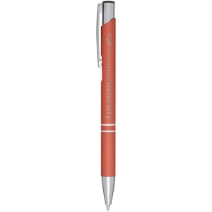 Stylo bille rétractable doux au toucher Moneta (encre noire) 12