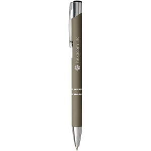 Stylo bille rétractable doux au toucher Moneta (encre noire) 13
