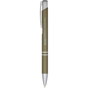 Stylo bille rétractable doux au toucher Moneta (encre noire) 14