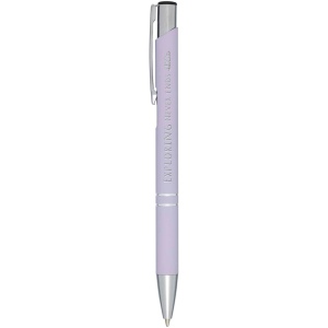 Stylo bille rétractable doux au toucher Moneta (encre noire) 16