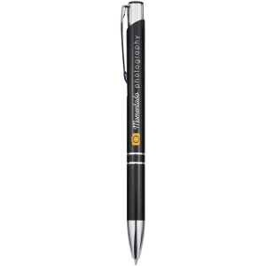 Stylo bille rétractable en aluminium Moneta (encre noire) 12