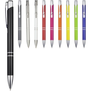 Stylo bille rétractable en aluminium Moneta (encre noire)