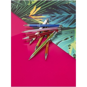 Stylo bille rétractable en aluminium anodisé Moneta (encre noire) 26