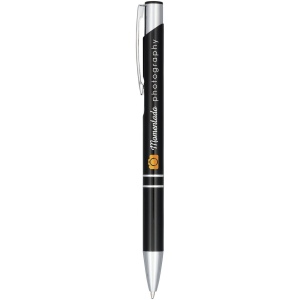 Stylo bille rétractable en aluminium anodisé Moneta (encre noire) 12