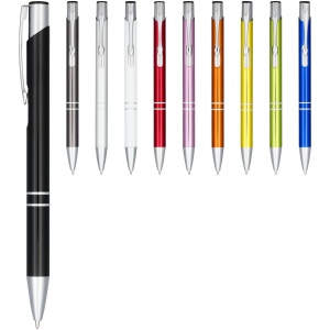 Stylo bille rétractable en aluminium anodisé Moneta (encre noire) 2