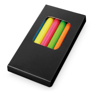MEMLING. Boîte à crayons avec 6 crayons de couleur 4