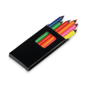 MEMLING. Boîte à crayons avec 6 crayons de couleur 2