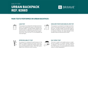 URBAN BACKPACK. Sac à dos pour ordinateur 14'' en soft shell et tarpaulin 6