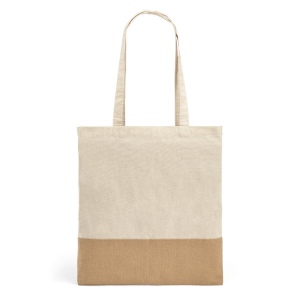 MERCAT. Sac 100% coton (160 g/m²) avec détails en imitation jute 2